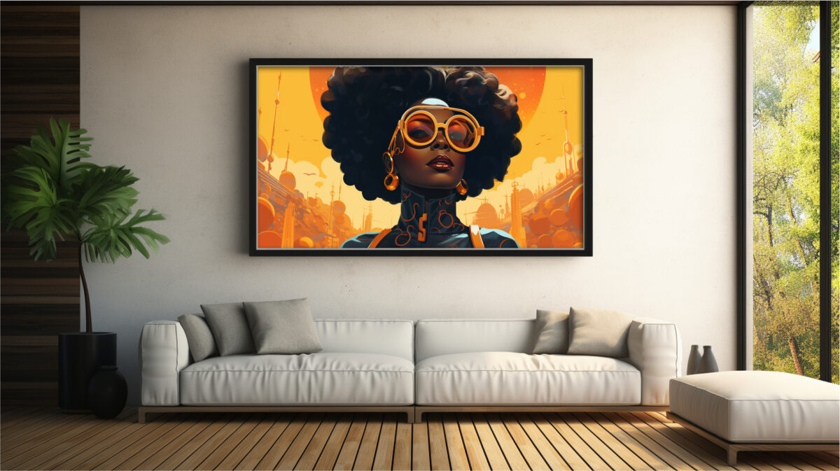 cyberpunk digital art print.