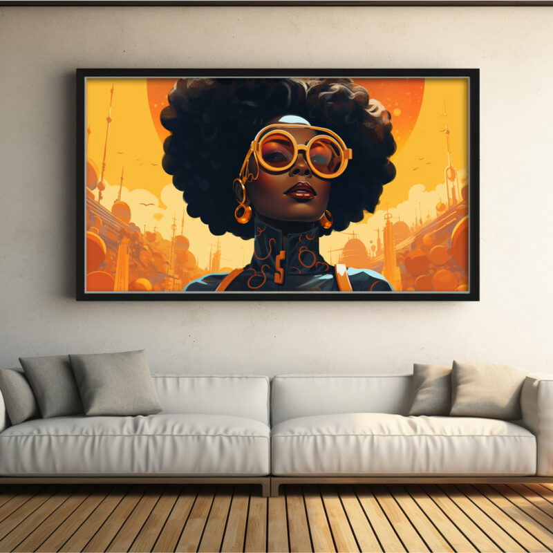 cyberpunk digital art print.