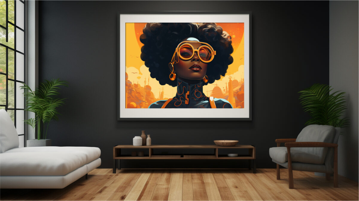 cyberpunk digital art print.