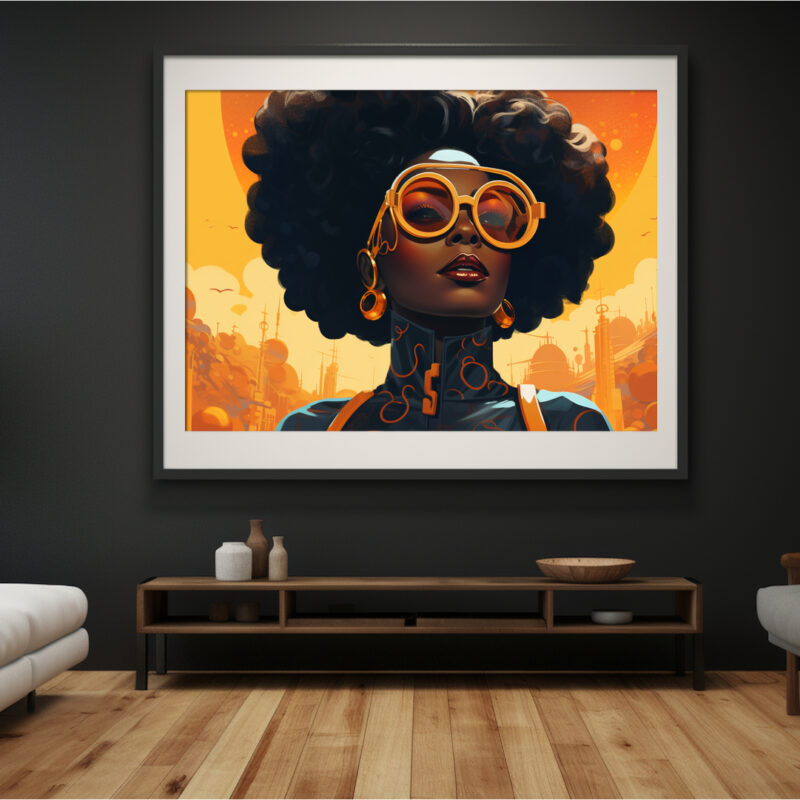 cyberpunk digital art print.