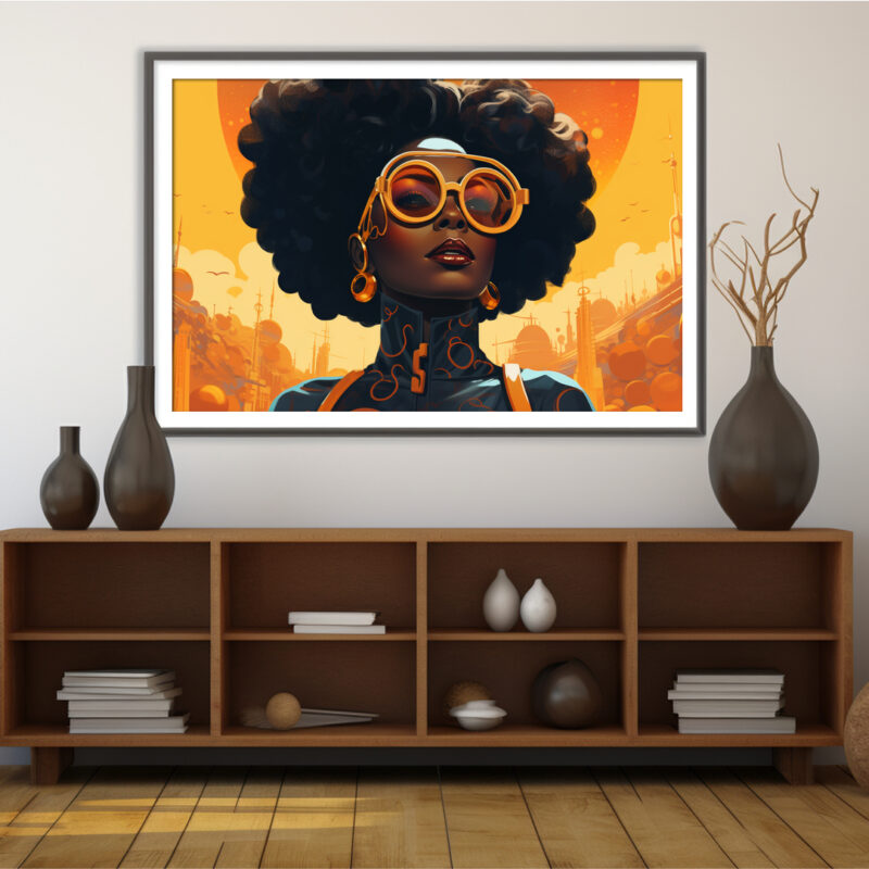 cyberpunk digital art print.