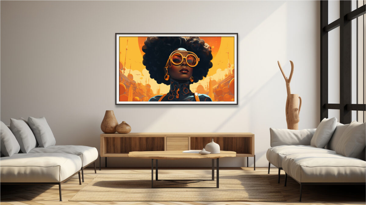 cyberpunk digital art print.
