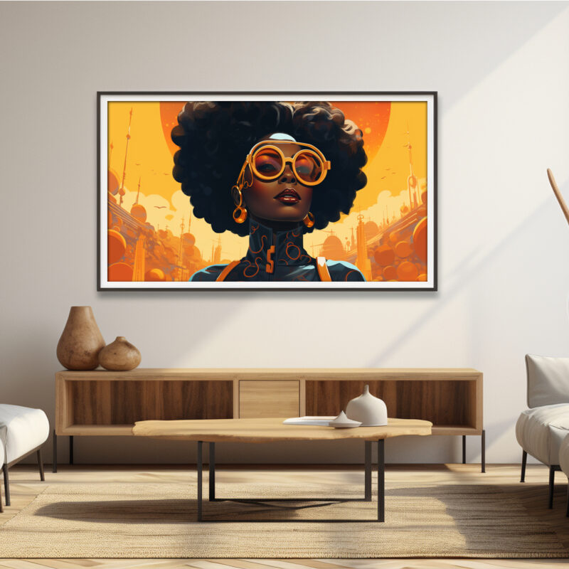 cyberpunk digital art print.