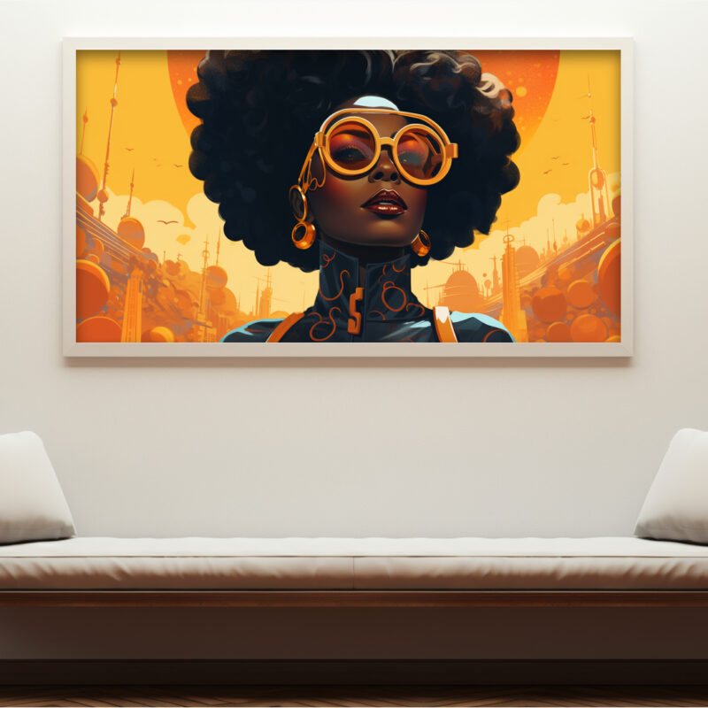 cyberpunk digital art print.