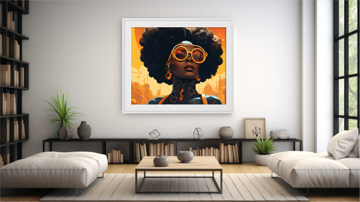 cyberpunk digital art print.