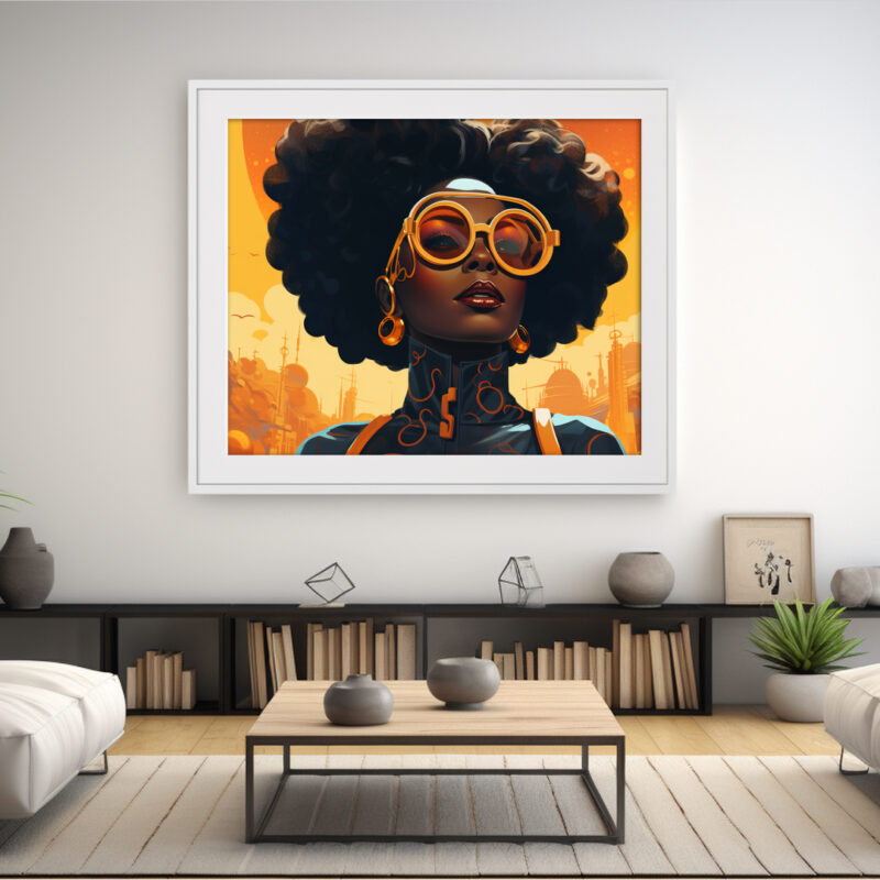 cyberpunk digital art print.