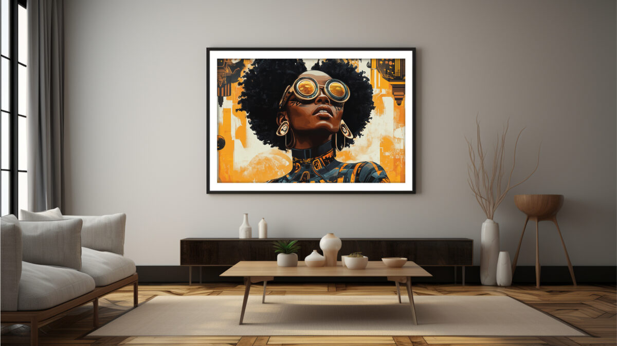 Cyberpunk digital art print – Cyberpunk Muse