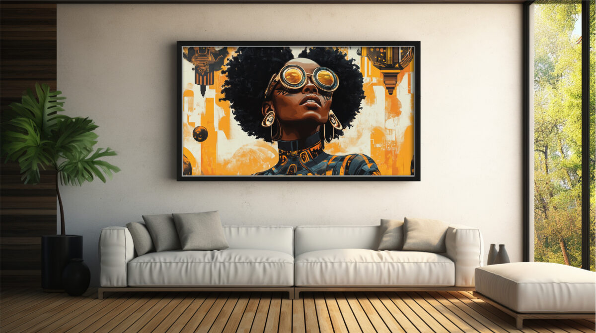 Cyberpunk digital art print – Cyberpunk Muse