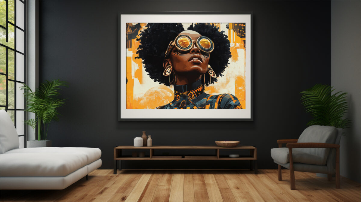 Cyberpunk digital art print – Cyberpunk Muse