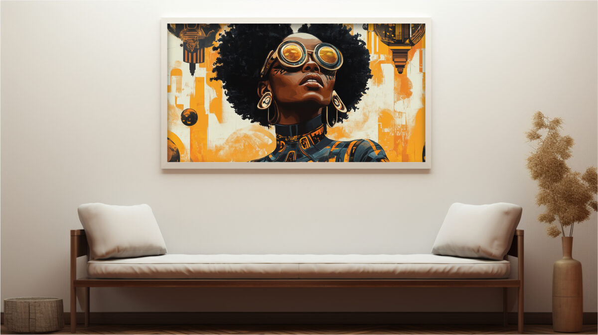Cyberpunk digital art print – Cyberpunk Muse