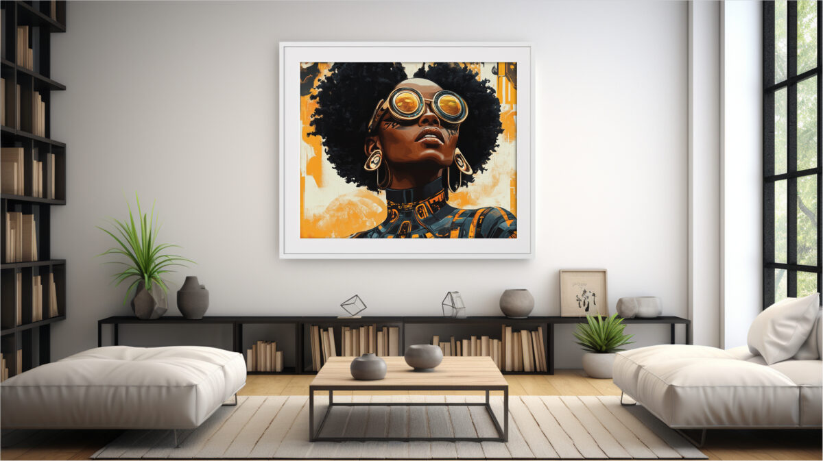 Cyberpunk digital art print – Cyberpunk Muse