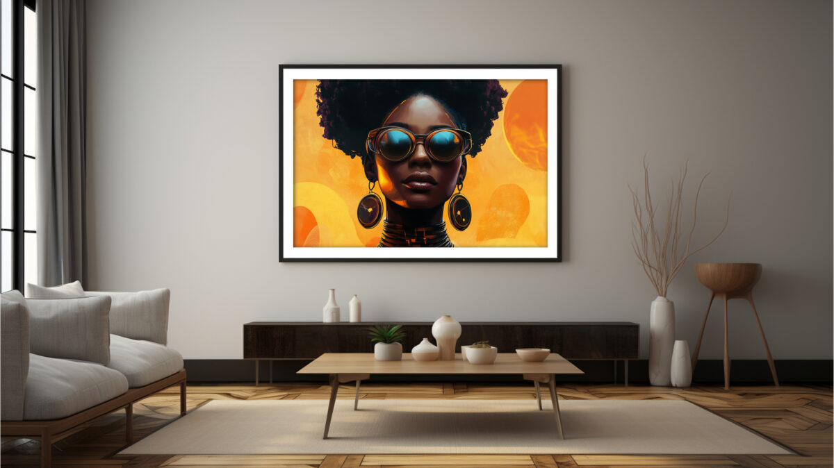 Disco-infused digital art print Funk Façade preview