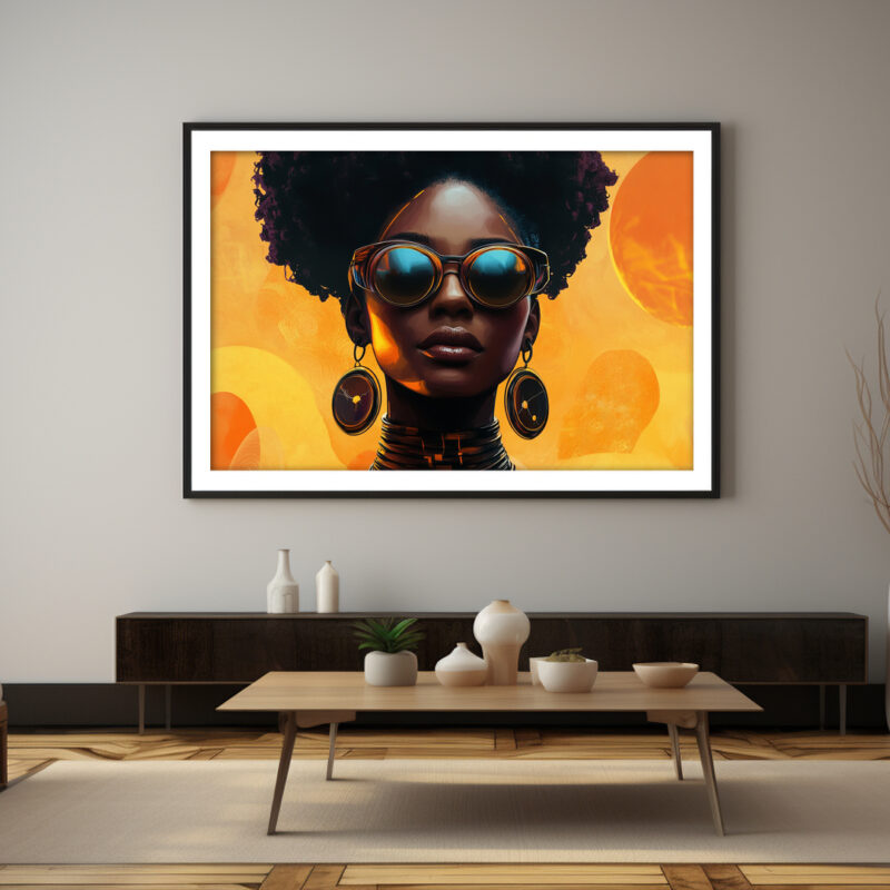 Disco-infused digital art print Funk Façade preview