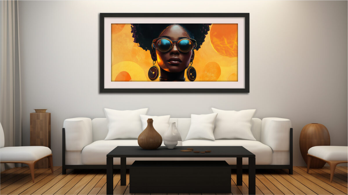 Disco-infused digital art print Funk Façade preview