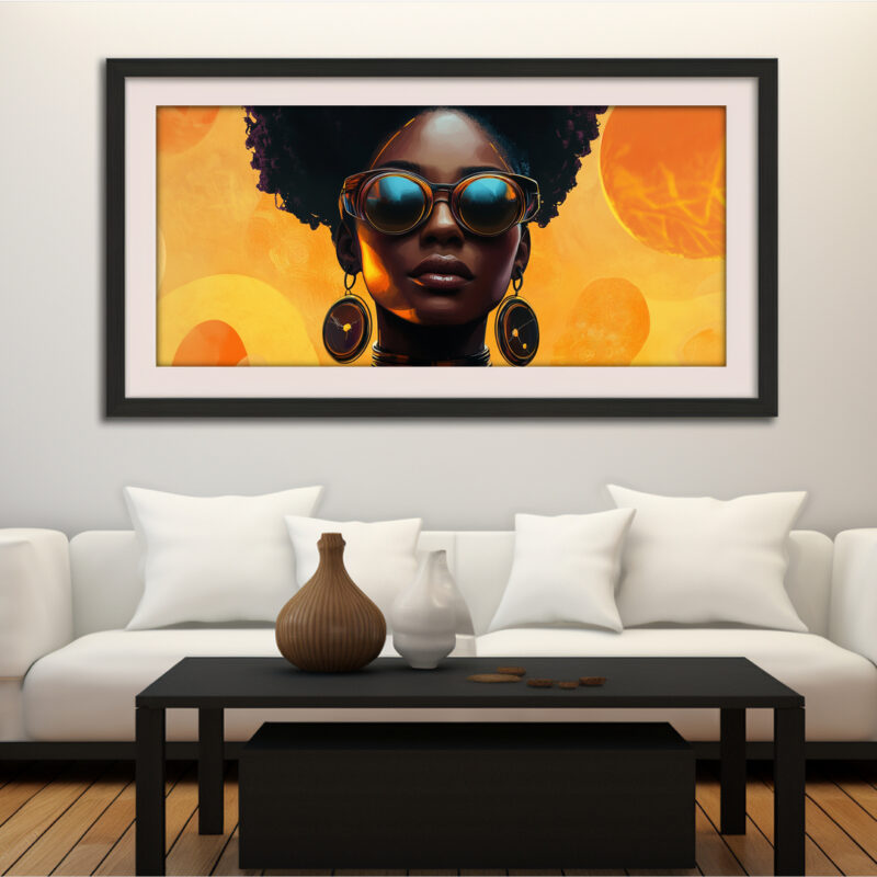 Disco-infused digital art print Funk Façade preview