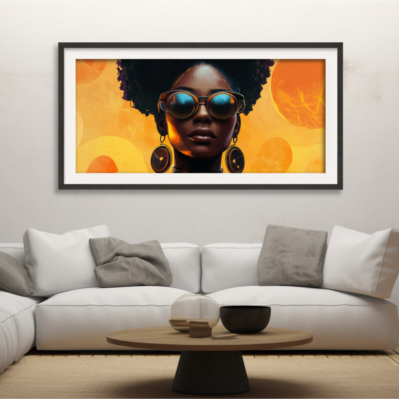 Disco-infused digital art print Funk Façade preview