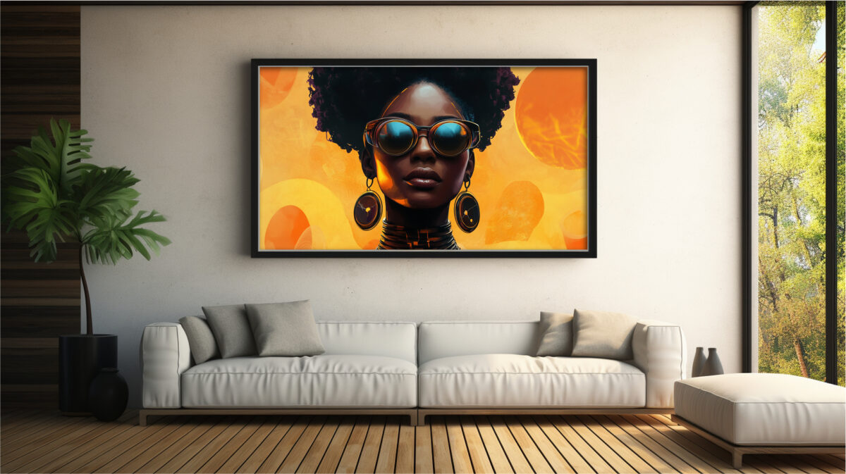 Disco-infused digital art print Funk Façade preview