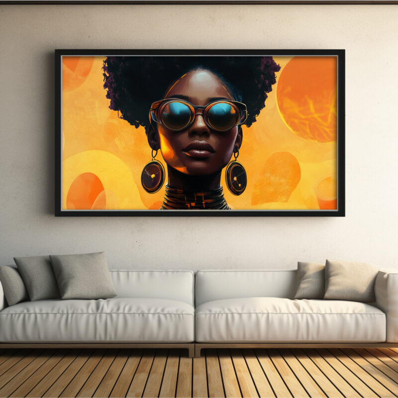 Disco-infused digital art print Funk Façade preview