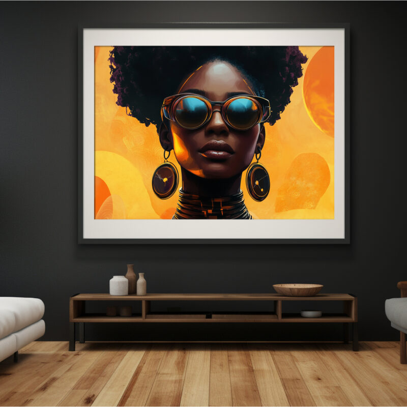 Disco-infused digital art print Funk Façade preview