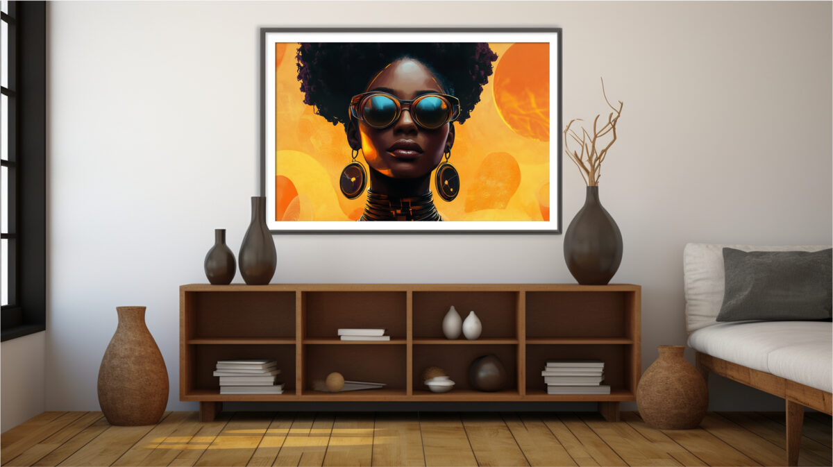 Disco-infused digital art print Funk Façade preview