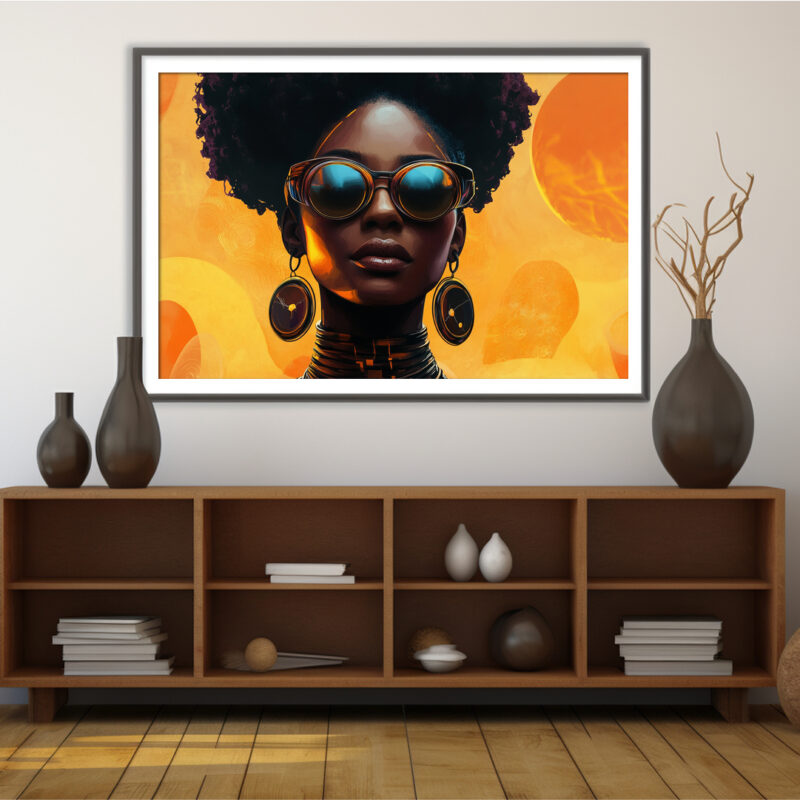 Disco-infused digital art print Funk Façade preview