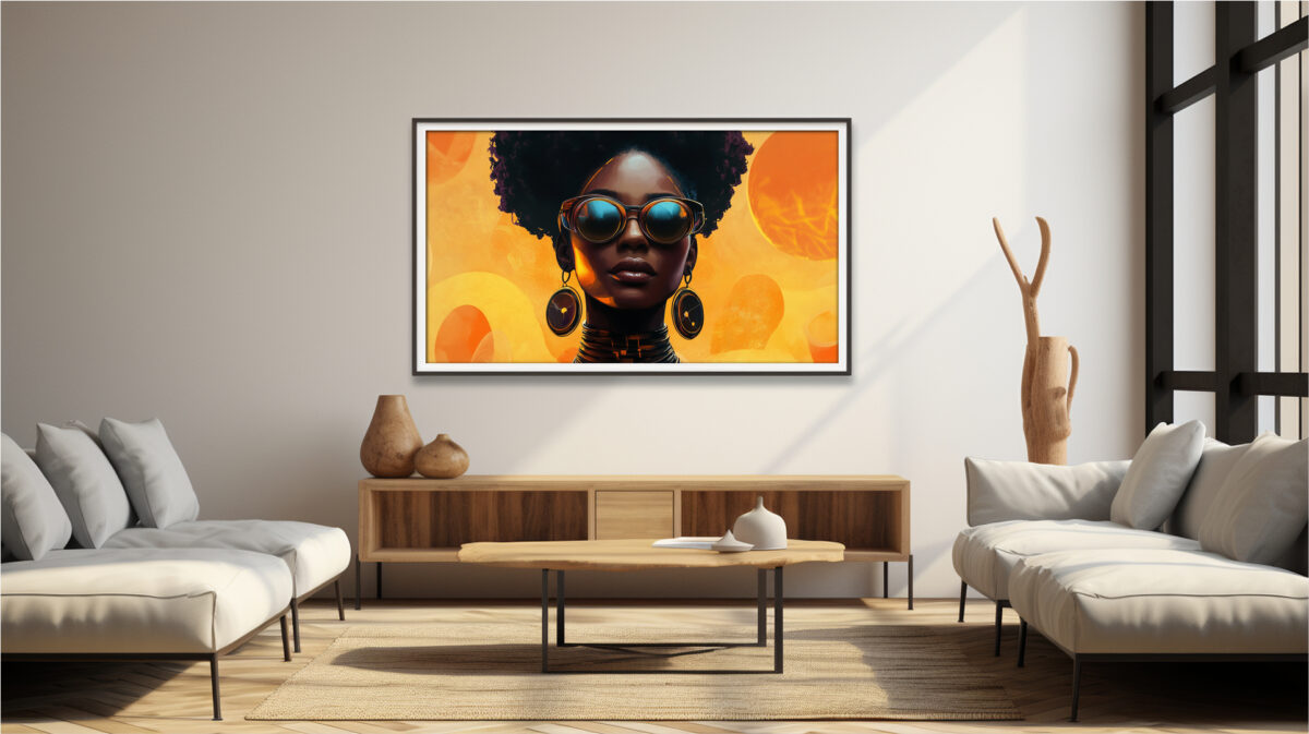 Disco-infused digital art print Funk Façade preview