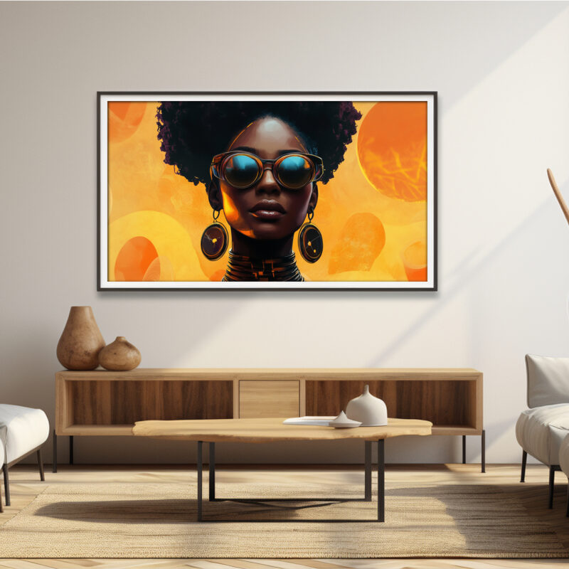 Disco-infused digital art print Funk Façade preview