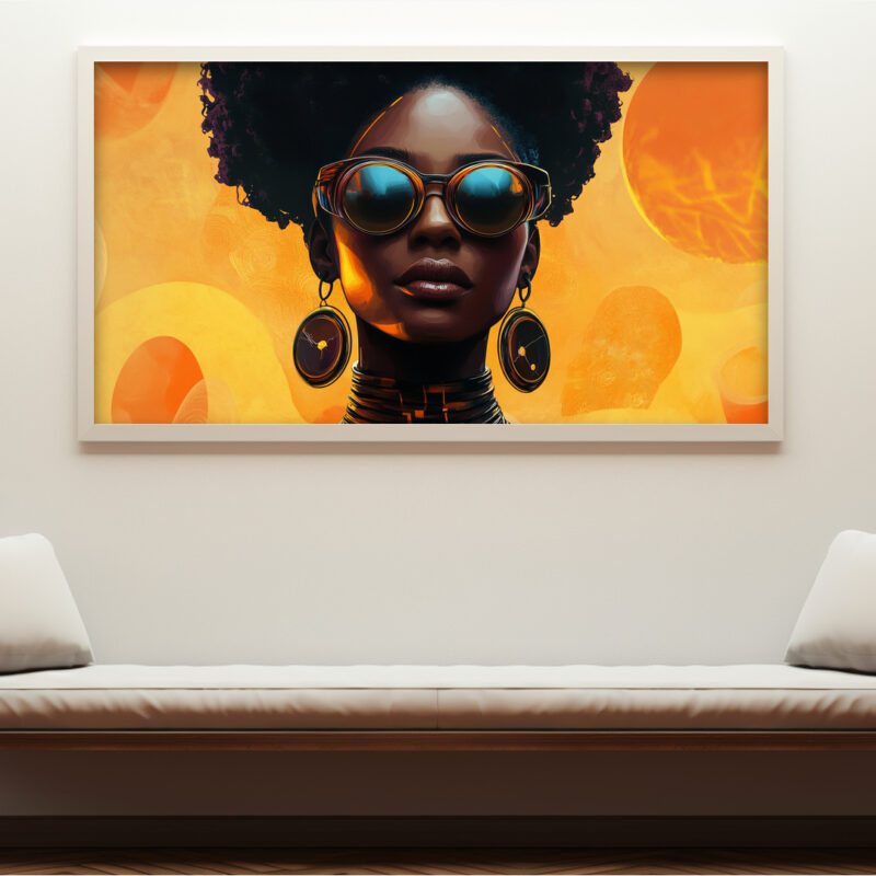 Disco-infused digital art print Funk Façade preview