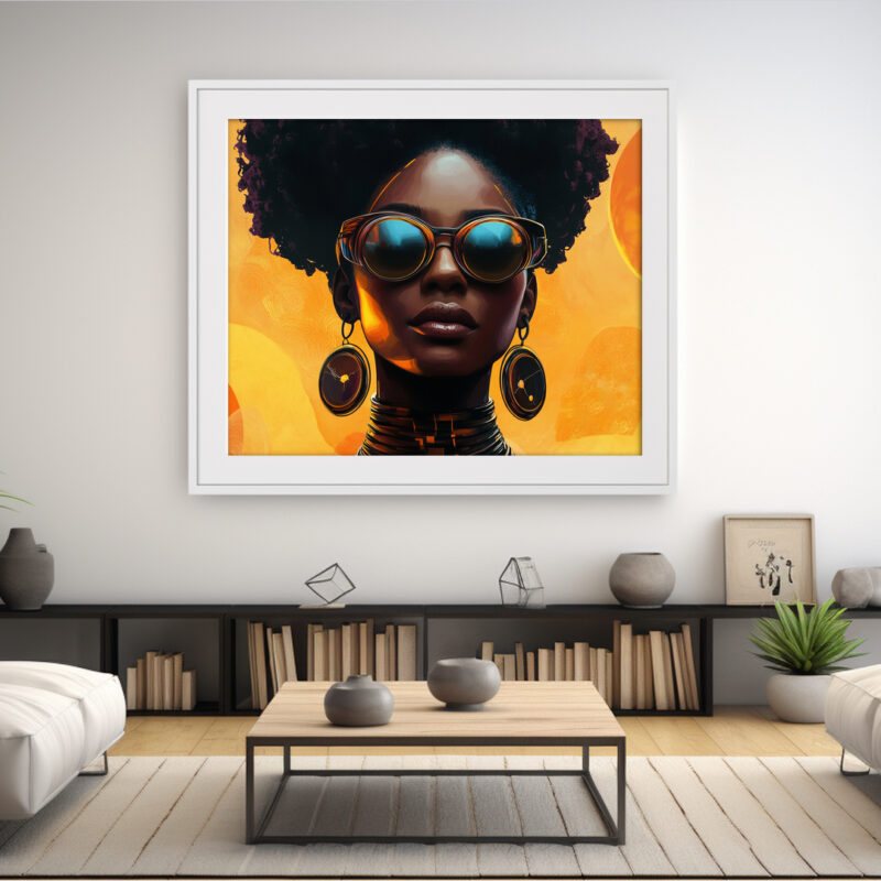 Disco-infused digital art print Funk Façade preview