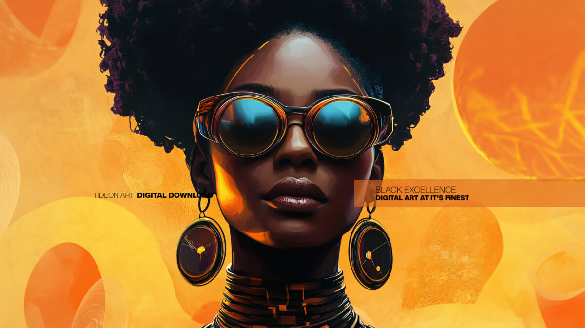Disco-infused digital art print Funk Façade preview