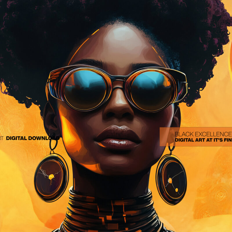 Disco-infused digital art print Funk Façade preview