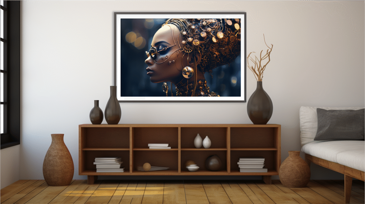 Alloy Diva – Afrocentric Sci-Fi Digital Art Print | AfroSoulVibe - Image 2