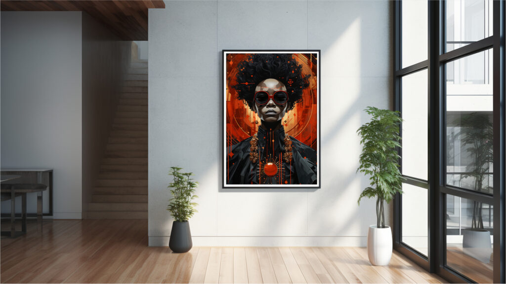Nova Monarch – Painterly Portrait Art Print (Multi-Size Pack) - Image 4