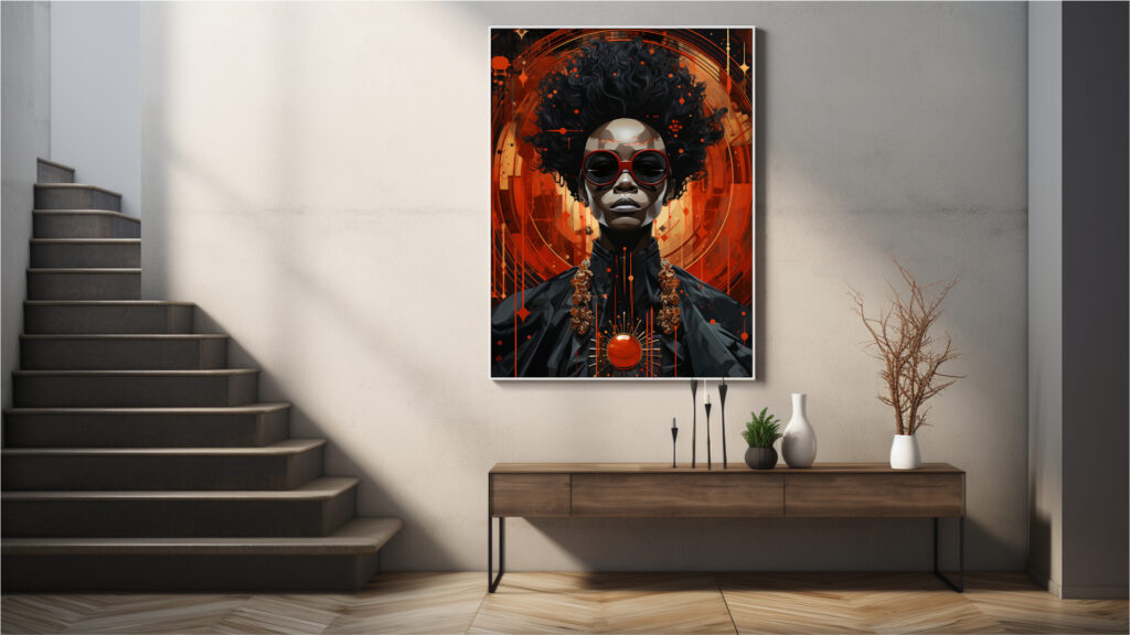 Nova Monarch – Painterly Portrait Art Print (Multi-Size Pack) - Image 3