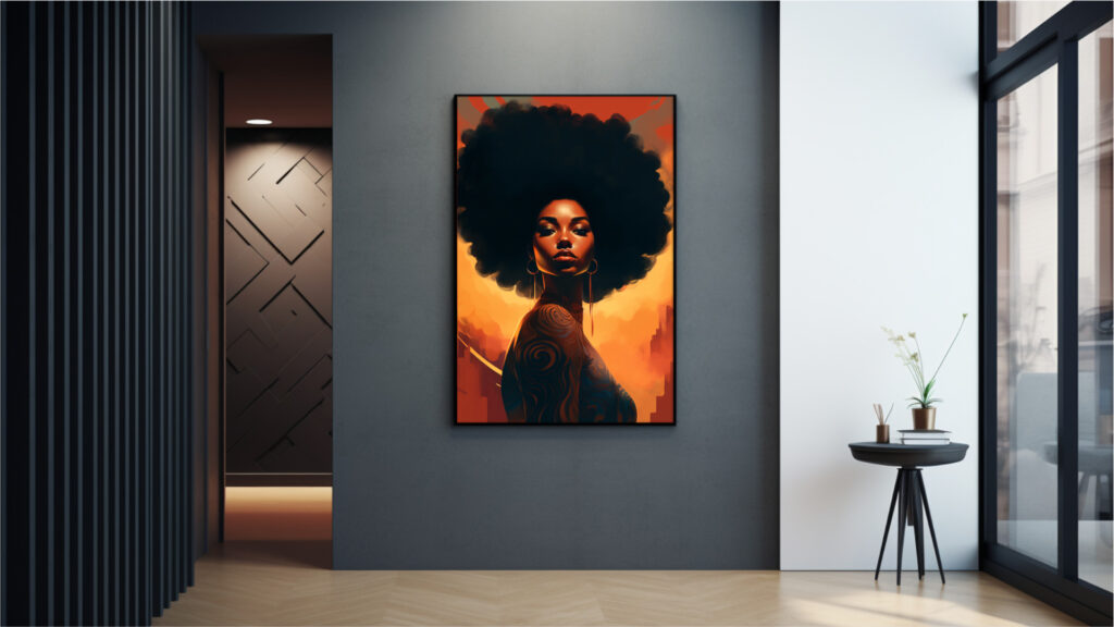 Mother Diva – Afrocentric Digital Art (Vertical Multi-Size Pack) - Image 3