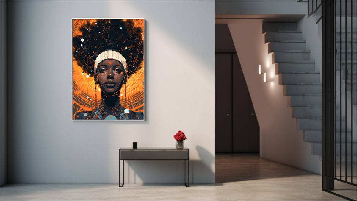 Cosmic Circuit – Afrocentric Digital Art (Multi-Size Pack) - Image 8