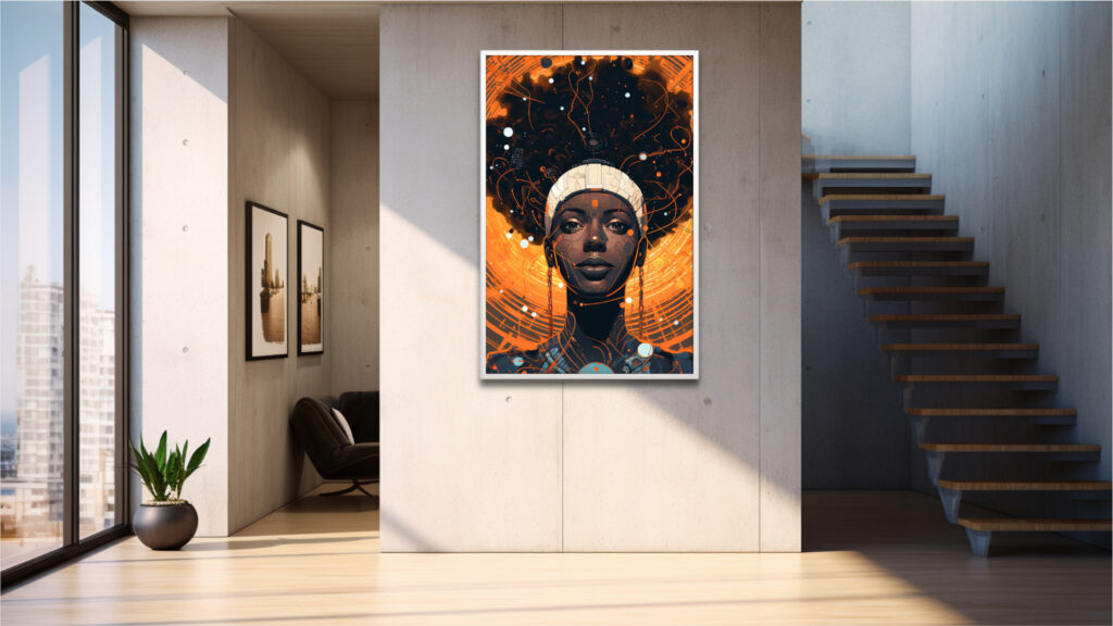 Cosmic Circuit – Afrocentric Digital Art (Multi-Size Pack) - Image 4