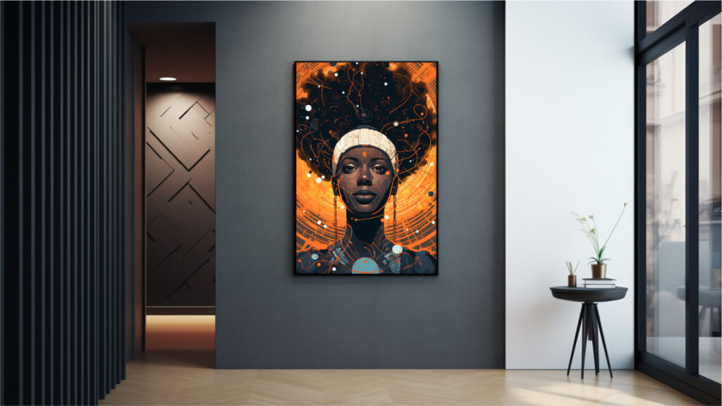 Cosmic Circuit – Afrocentric Digital Art (Multi-Size Pack) - Image 3