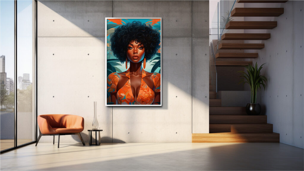 Seductive Paradise – Afrocentric Digital Art (Multi-Size Pack) - Image 8