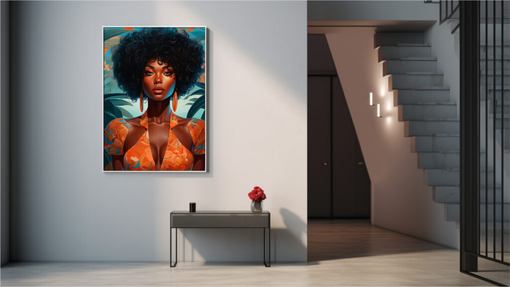 Seductive Paradise – Afrocentric Digital Art (Multi-Size Pack) - Image 7