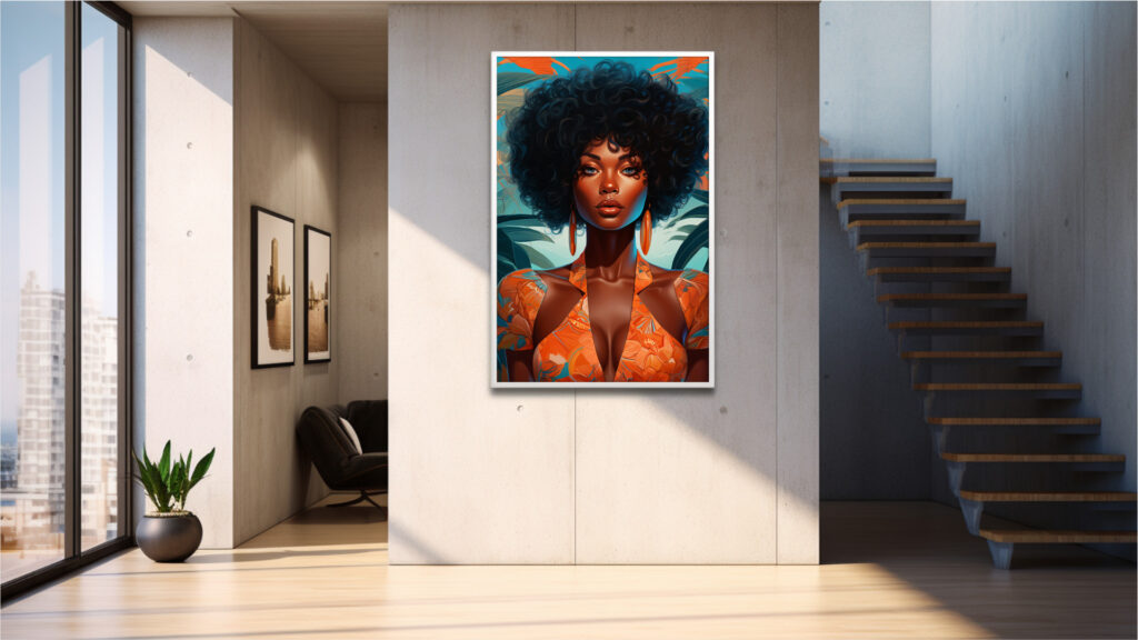 Seductive Paradise – Afrocentric Digital Art (Multi-Size Pack) - Image 3