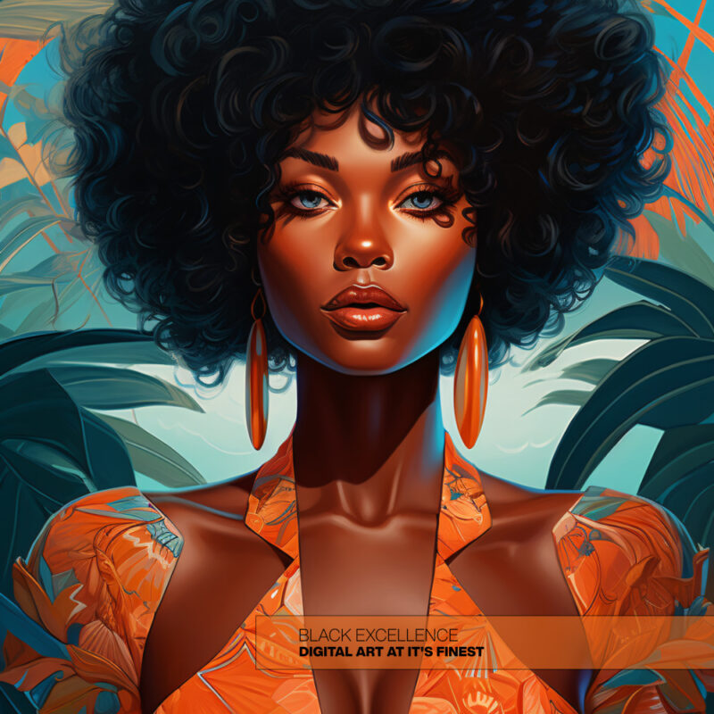 Alternative view of Seductive Paradise – Afrocentric Digital Art (Multi-Size Pack)