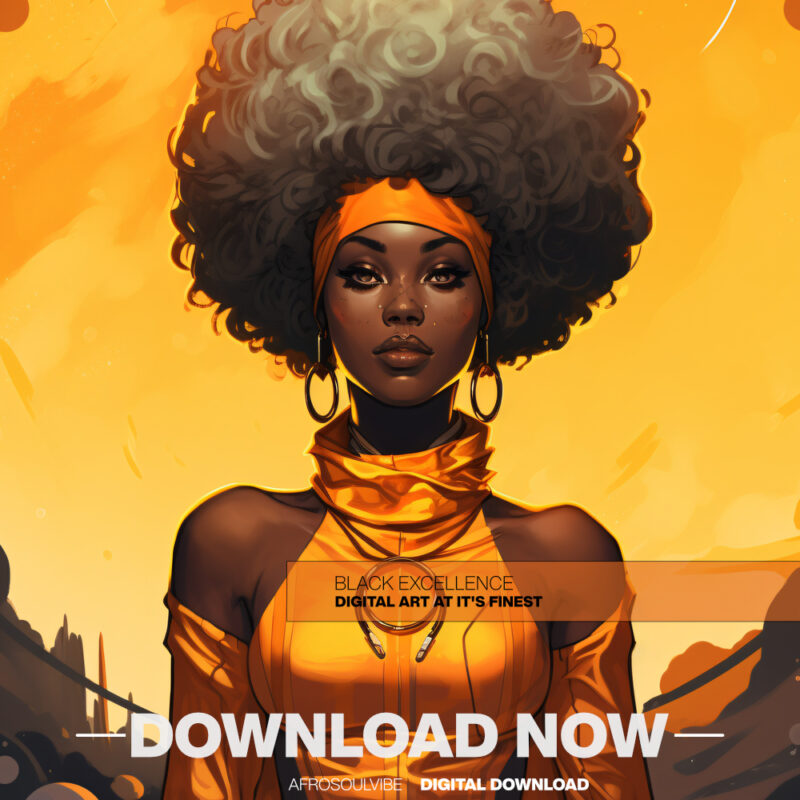 Alternative view of Aurora Zenith – Afrocentric Digital Art (Multi-Size Pack)