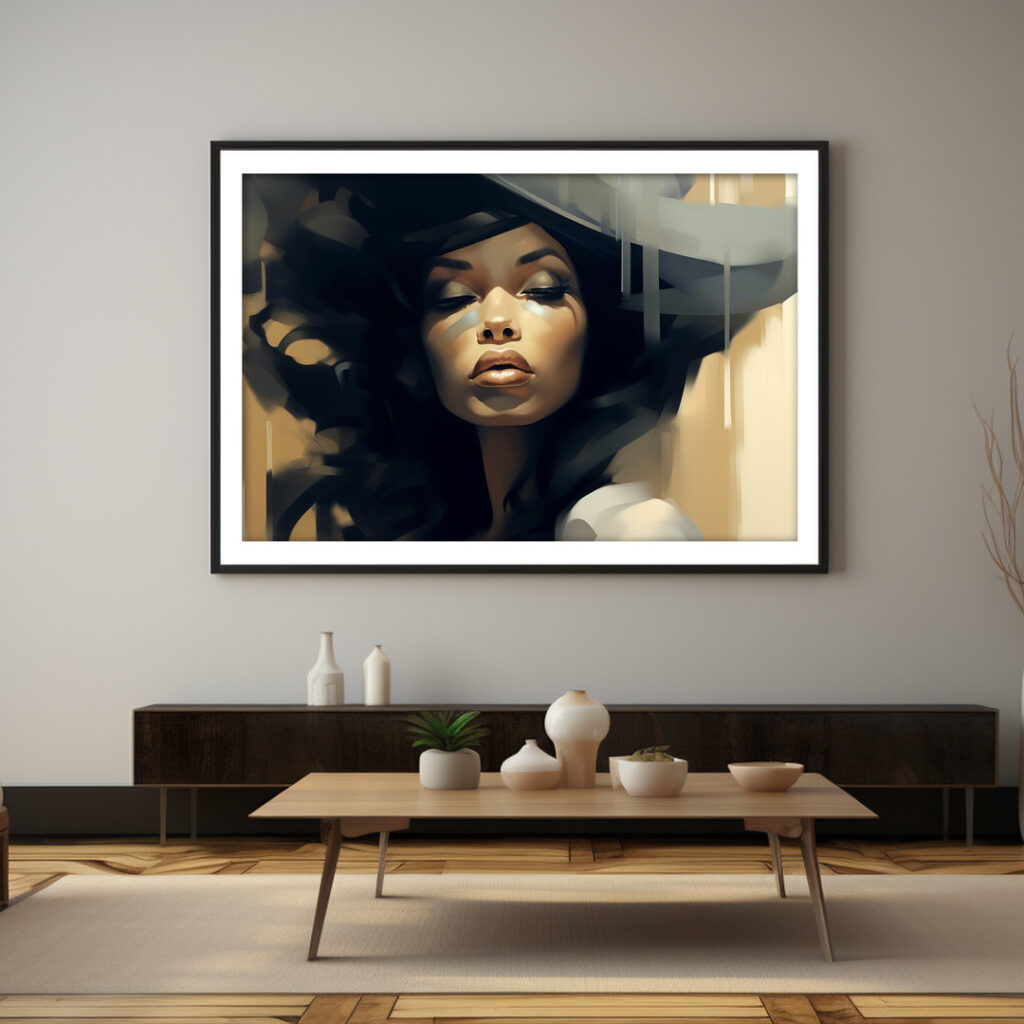 Velvet Eclipse – Painterly Digital Art Print (Multi-Size Pack)