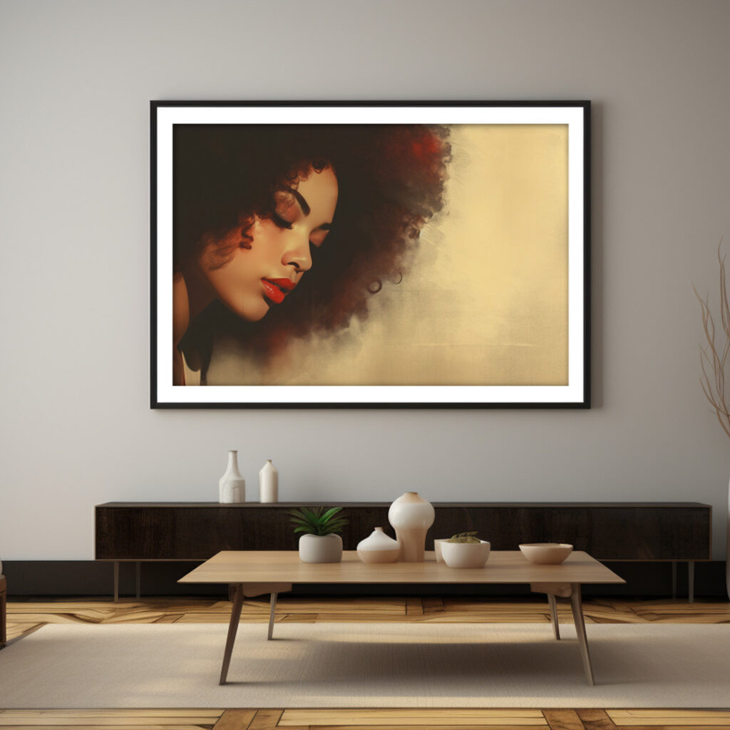 Crimson Hush – Painterly Digital Art Print (Multi-Size Pack)