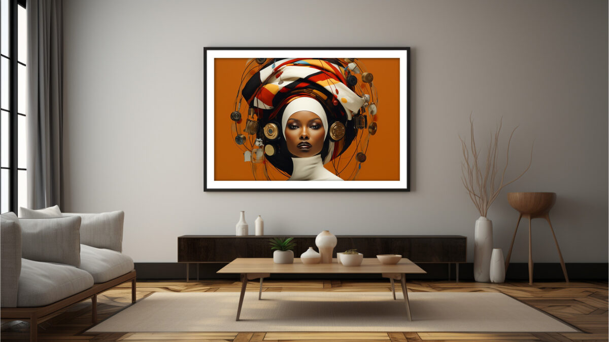 Chronos Crown – Afrofuturist Digital Art Print (Multi-Size Pack)