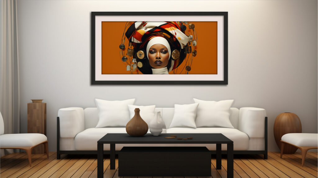 Chronos Crown – Afrofuturist Digital Art Print (Multi-Size Pack) - Image 3