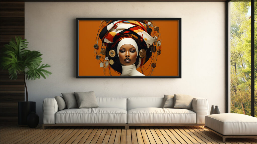 Chronos Crown – Afrofuturist Digital Art Print (Multi-Size Pack) - Image 5