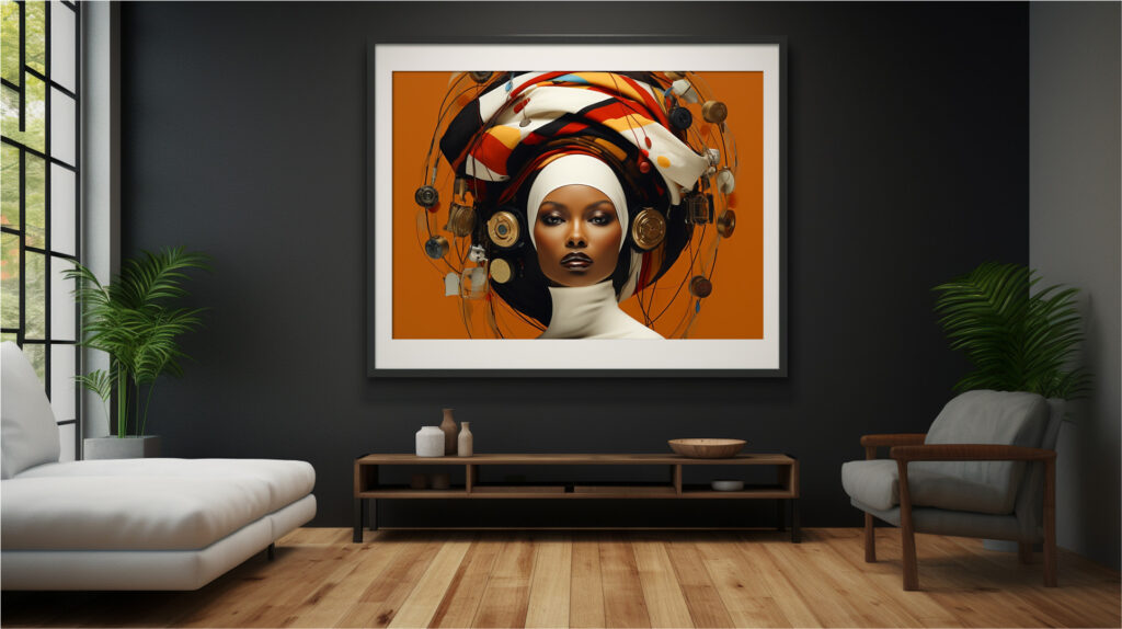 Chronos Crown – Afrofuturist Digital Art Print (Multi-Size Pack) - Image 6