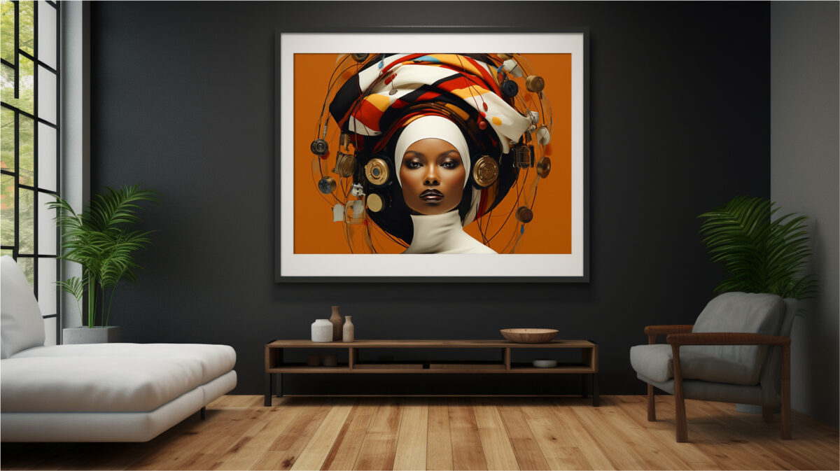 Chronos Crown – Afrofuturist Digital Art Print (Multi-Size Pack) - Image 6